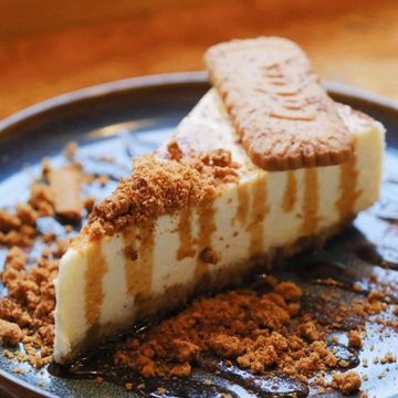 Part de cheesecake au spéculoos